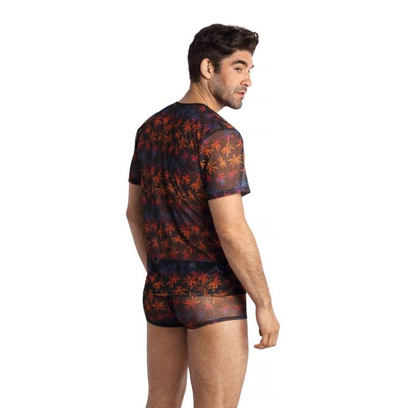 T-shirt en tulle ajusté imprimé palmiers — ANAIS MEN ACCESORIES