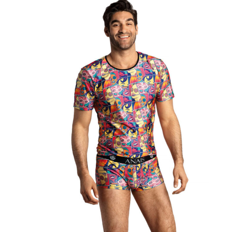 T-shirt comics en modal doux — ANAIS MEN ACCESORIES