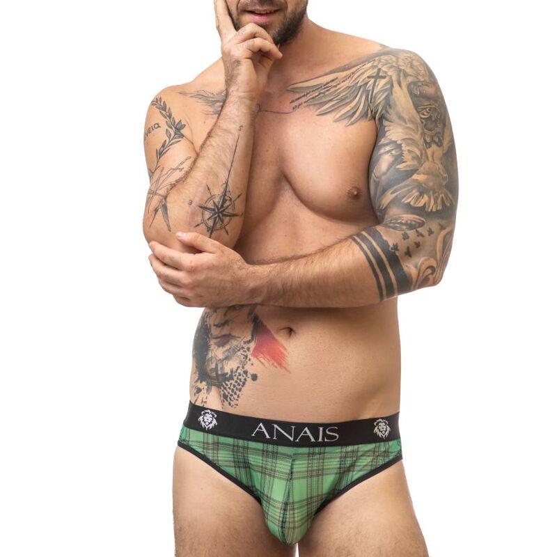 Slip Magic à carreaux vert et noir — ANAIS MEN SLIP & THONG