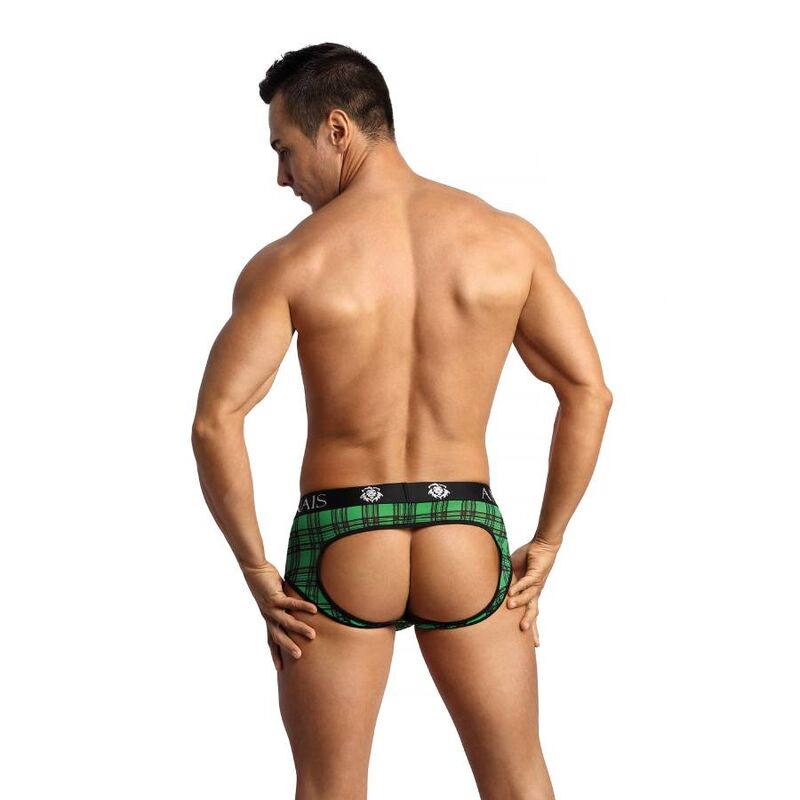 Slip jock magique à carreaux verts et noirs — ANAIS MEN JOCK