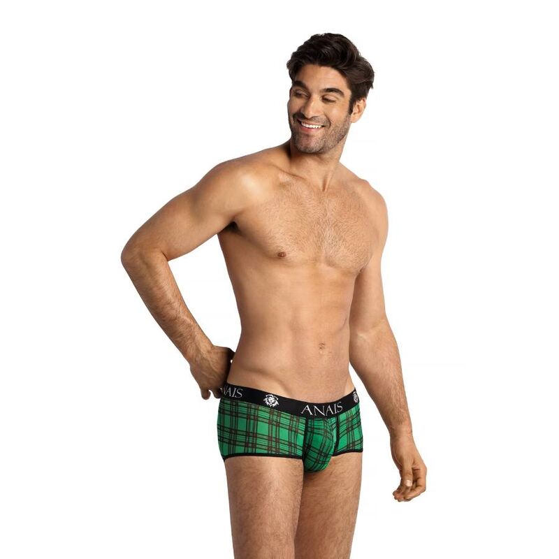 Slip ajusté à carreaux vert et noir — ANAIS MEN