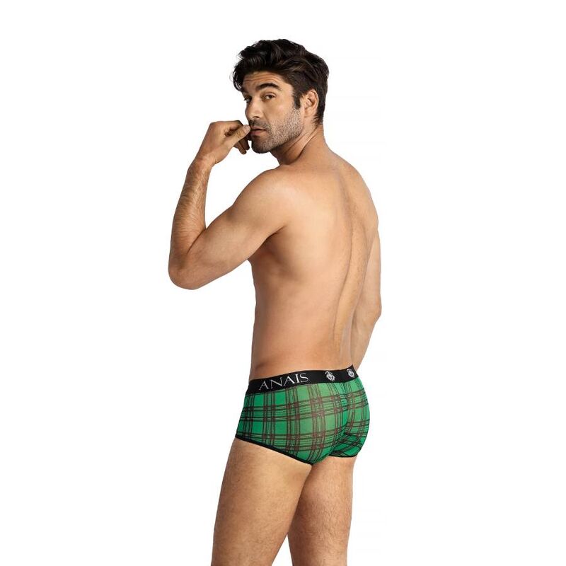 Slip ajusté à carreaux vert et noir — ANAIS MEN