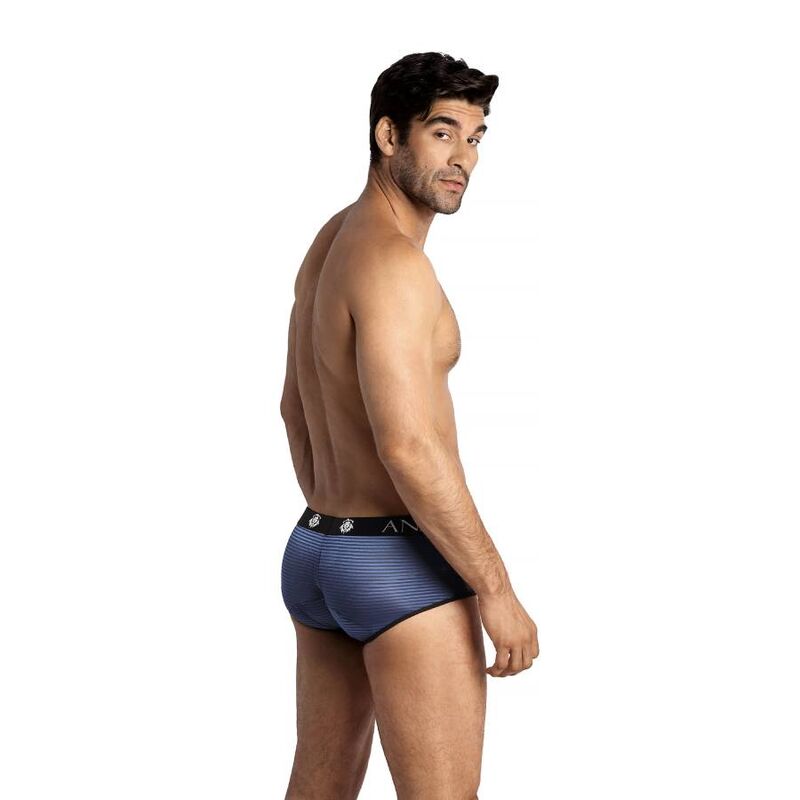 Slip naval en tulle à rayures satinées — ANAIS MEN BOXER & BRIEF