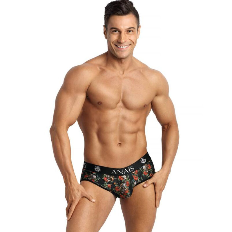 Slip de bikini jockstrap imprimé roses et crânes — ANAIS MEN JOCK