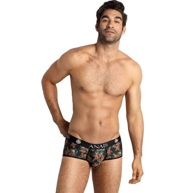 Culotte power en modal doux imprimé roses et têtes de mort — ANAIS MEN BOXER & BRIEF