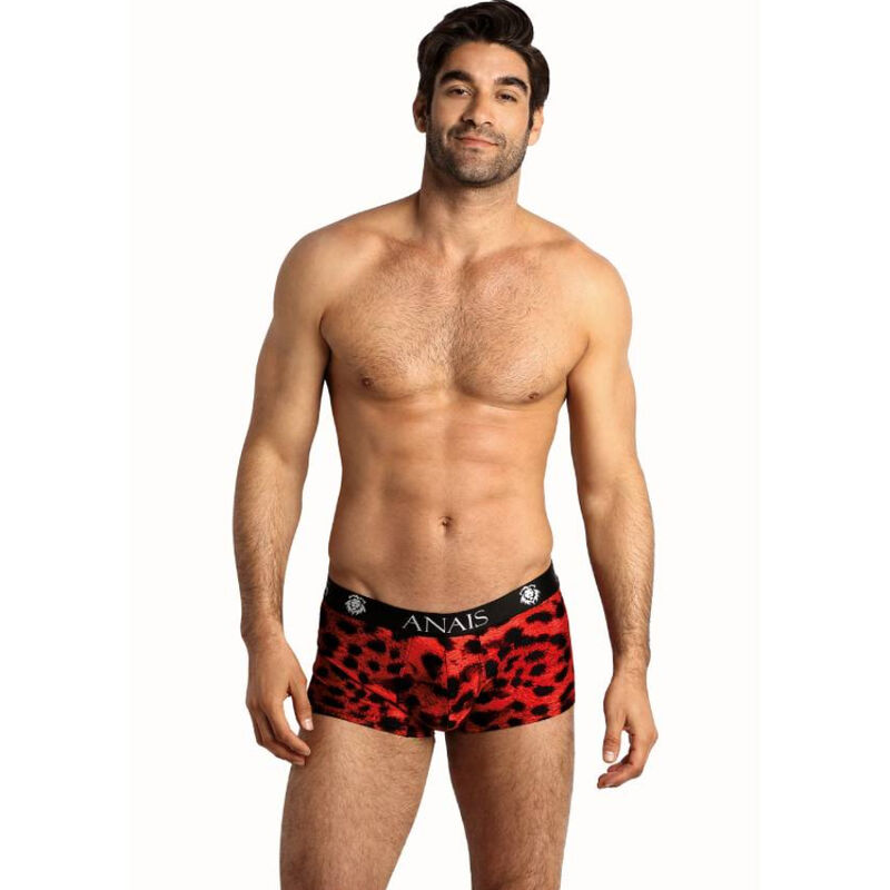 Boxer sauvage imprimé animal microfibre rouge — ANAIS MEN BOXER & BRIEF