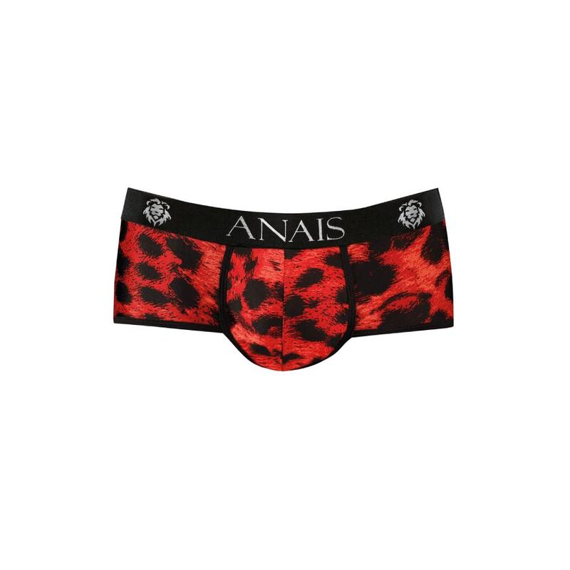Slip sauvage en microfibre rouge imprimé animal — ANAIS MEN BOXER & BRIEF