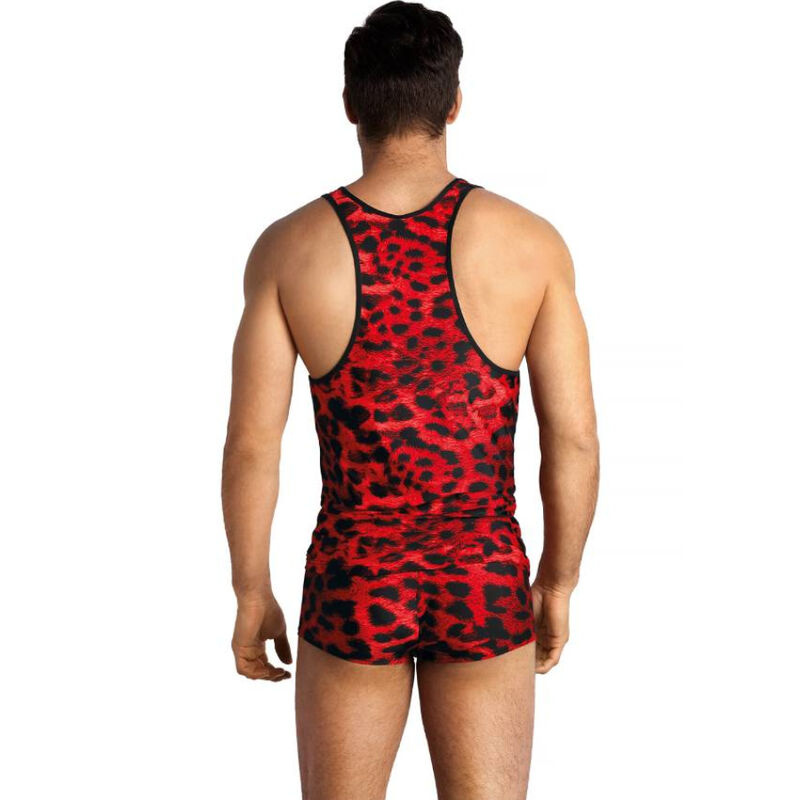 Top sauvage en microfibre à imprimé animal — ANAIS MEN ACCESORIES