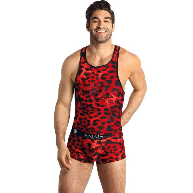 Top en microfibre sauvage à imprimé animal — ANAIS MEN ACCESORIES