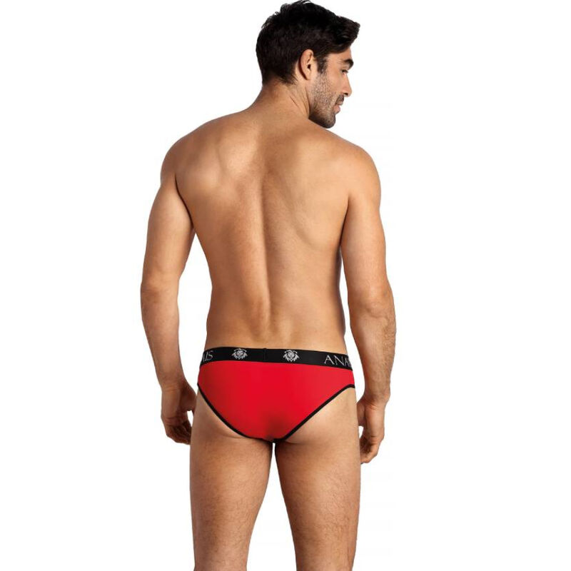Slip sexy en microfibre rouge à bord noir — ANAIS MEN SLIP & THONG