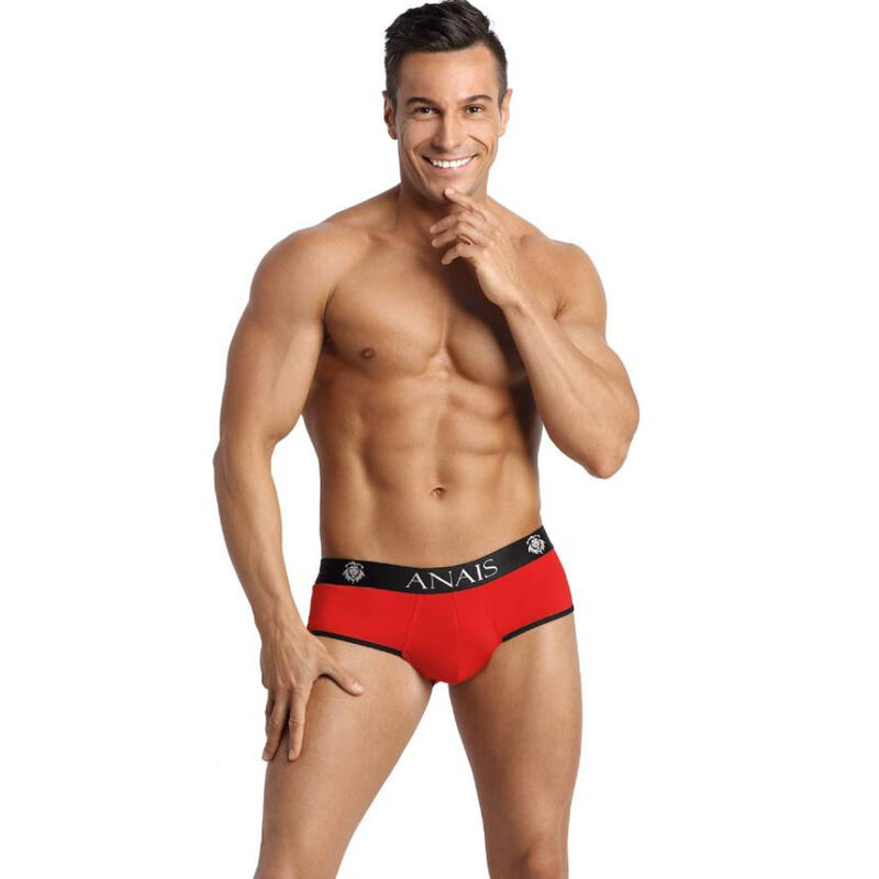 Jockstrap bikini ouvert en microfibre rouge — ANAIS MEN JOCK