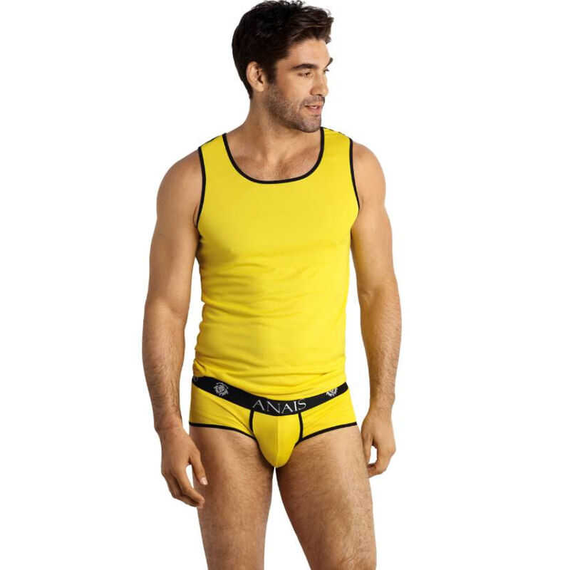 Top Tokyo sans manches en modal jaune — ANAIS MEN ACCESORIES