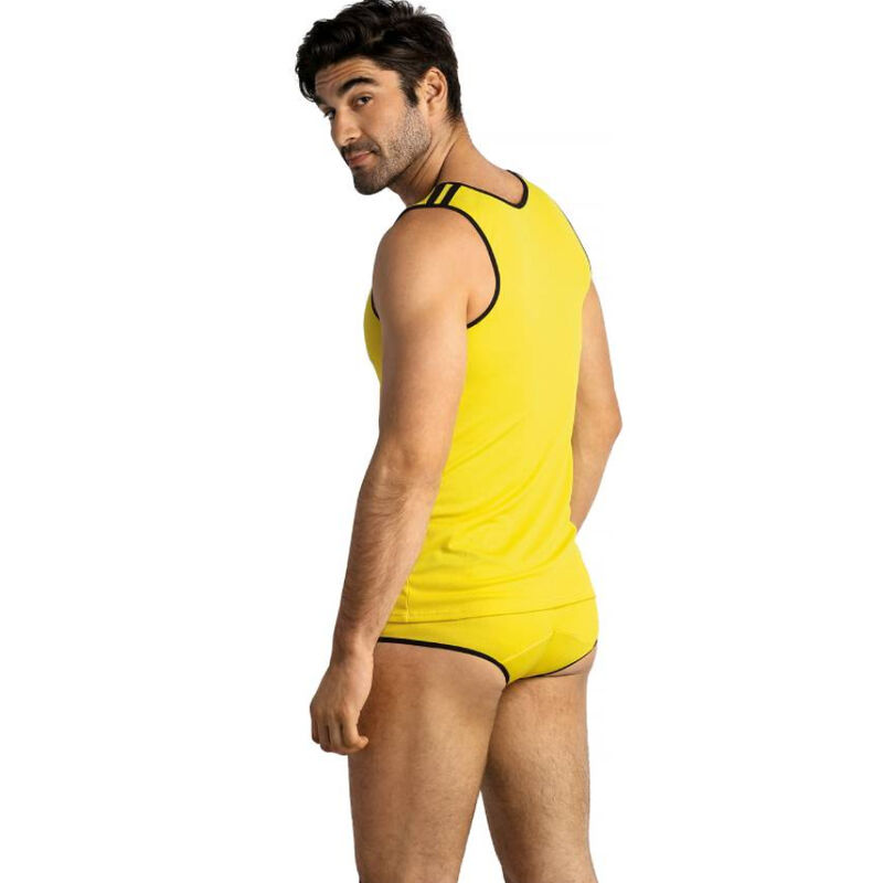 Top Tokyo sans manches en modal jaune — ANAIS MEN ACCESORIES
