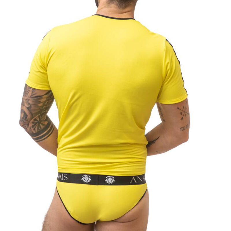 T-shirt Tokyo en modal jaune coupe ajustée — ANAIS MEN ACCESORIES