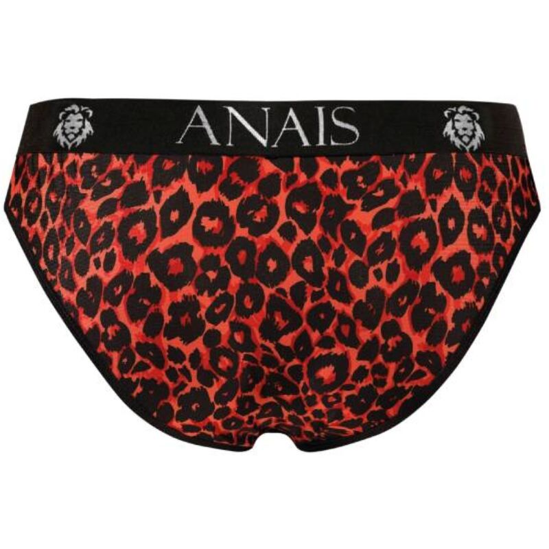 Slip tribal en microfibre rouge imprimé animal — ANAIS MEN SLIP & THONG