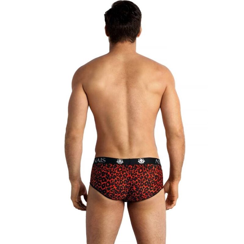 Slip tribal homme imprim animal microfibre rouge — ANAIS MEN BOXER & BRIEF