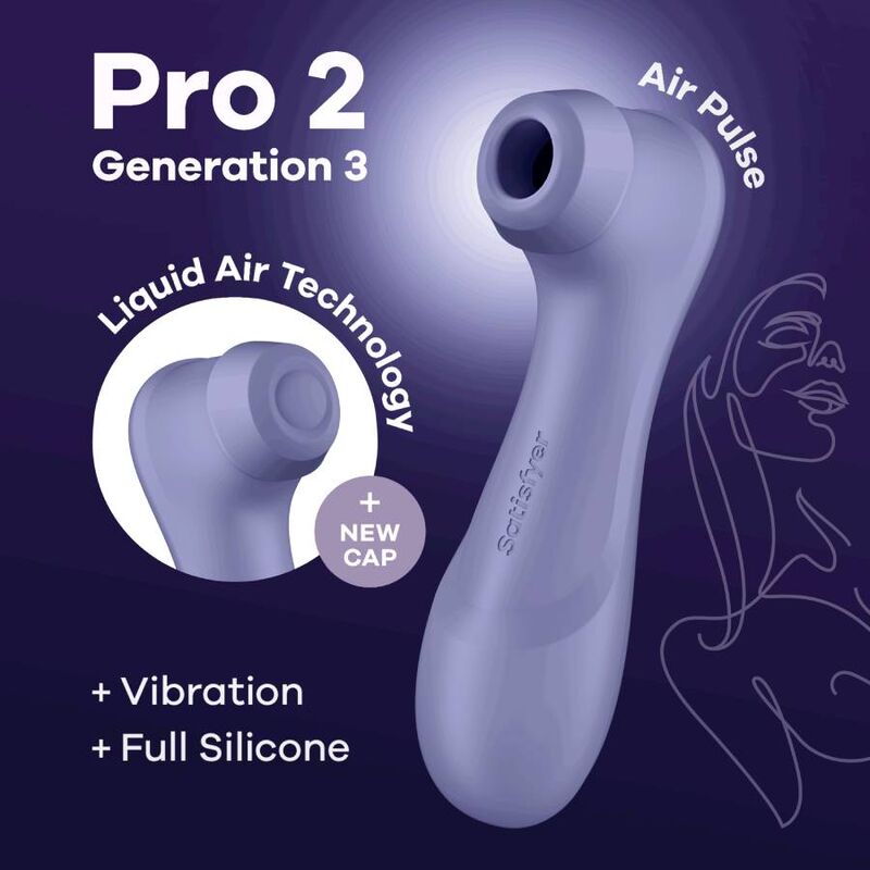 Stimulateur clitoridien Air Pulse Pro 2 Génération 3 Lilas — SATISFYER AIR PULSE
