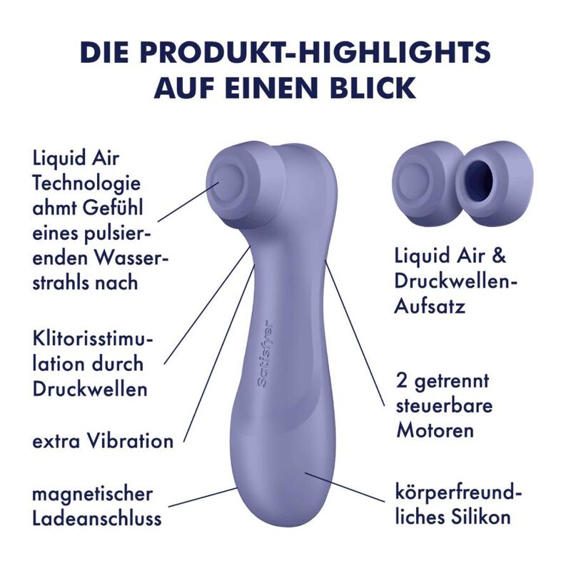 Stimulateur clitoridien Air Pulse Pro 2 Génération 3 Lilas — SATISFYER AIR PULSE
