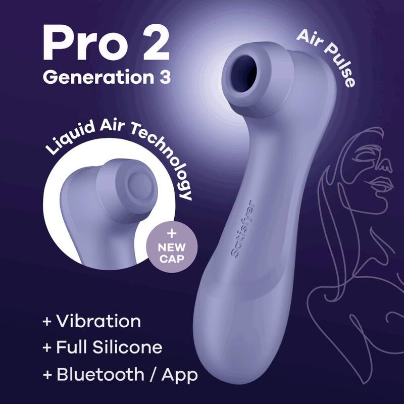 Stimulateur clitoridien à pression d'air Pro 2 Génération 3 Bluetooth — Satisfyer Air Pulse