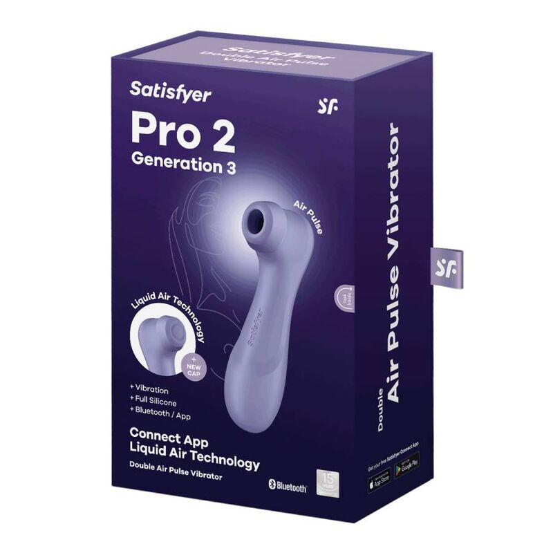 Stimulateur clitoridien à pression d'air Pro 2 Génération 3 Bluetooth — Satisfyer Air Pulse