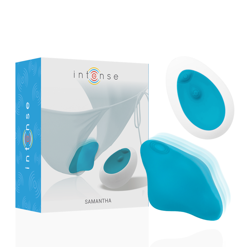 Culotte vibrante Samantha télécommandée bleue — INTENSE REMOTE CONTROL