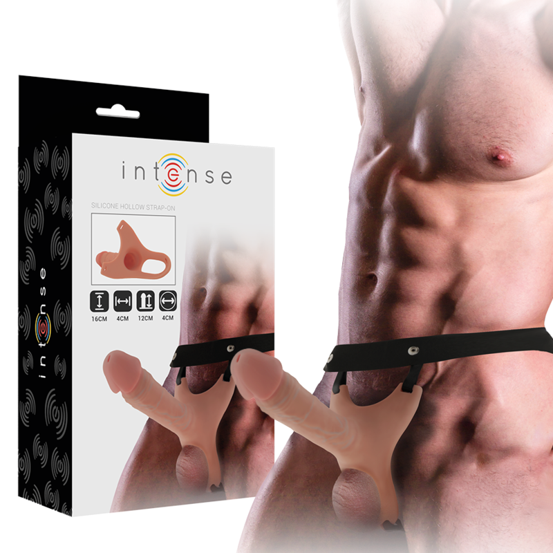 Harnais creux avec gode en silicone 16 cm — INTENSE FOR HIM