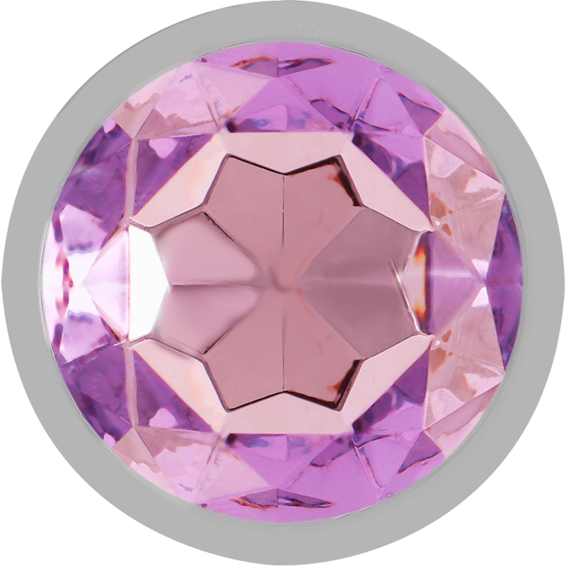 Plug anal métal avec cristal violet taille M — Intense Anal Toys