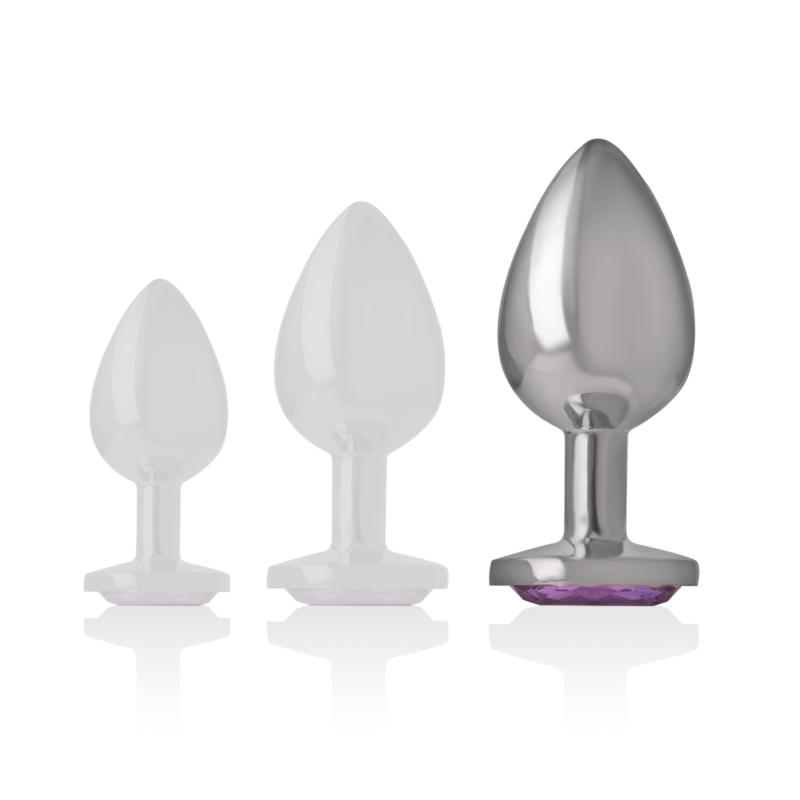 Plug anal en métal avec cristal violet — INTENSE ANAL TOYS
