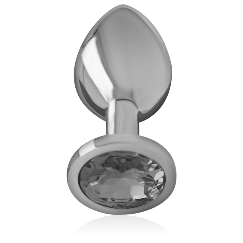 Plug anal en aluminium avec cristal noir — INTENSE ANAL TOYS