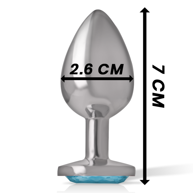 Plug anal en métal avec cristal bleu — INTENSE ANAL TOYS
