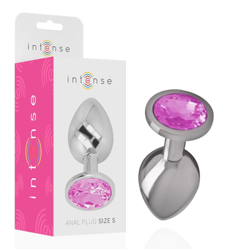 Plug anal en métal aluminium avec cristal — INTENSE ANAL TOYS