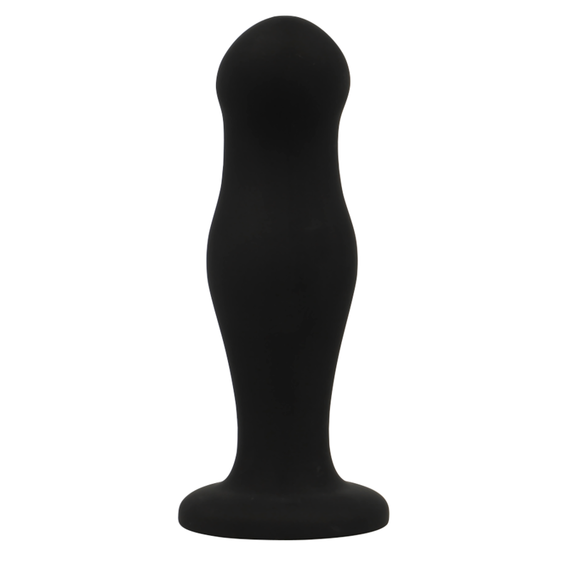 Stimulateur anal premium en silicone noir — BLACK&SILVER