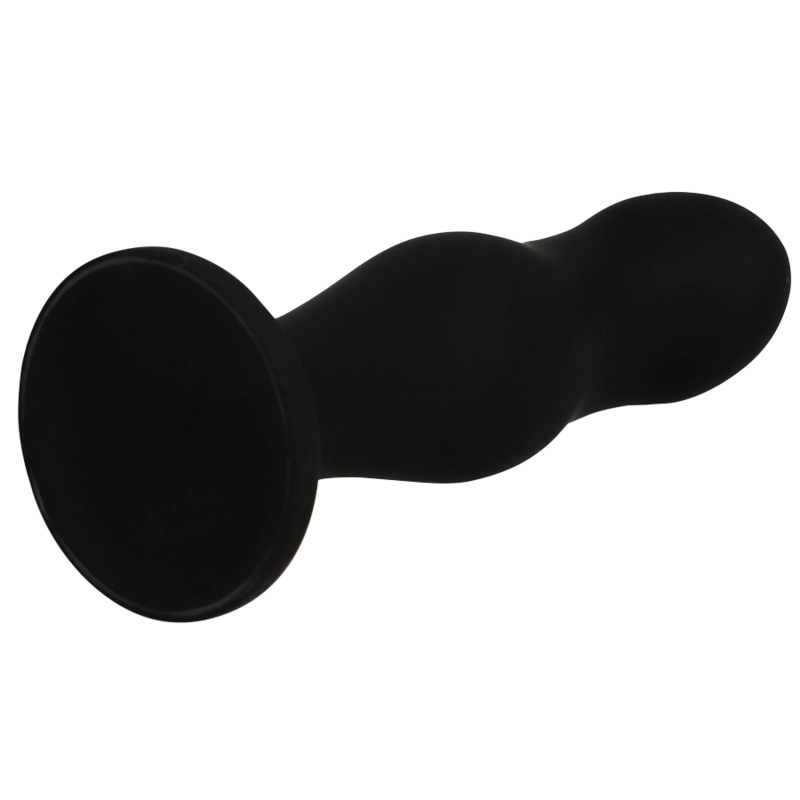 Stimulateur anal premium en silicone noir — BLACK&SILVER