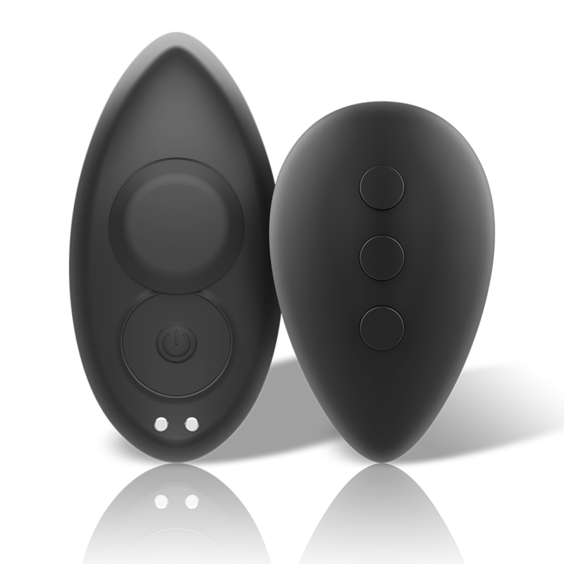 Culotte vibrante rechargeable en silicone noir — BLACK&SILVER