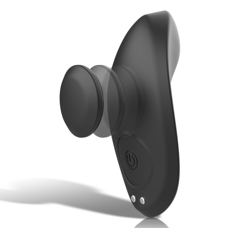 Culotte vibrante rechargeable en silicone noir — BLACK&SILVER