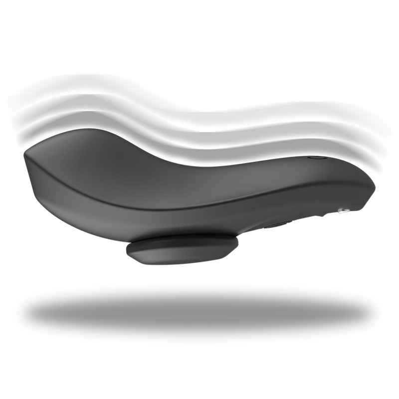 Culotte vibrante rechargeable en silicone noir — BLACK&SILVER