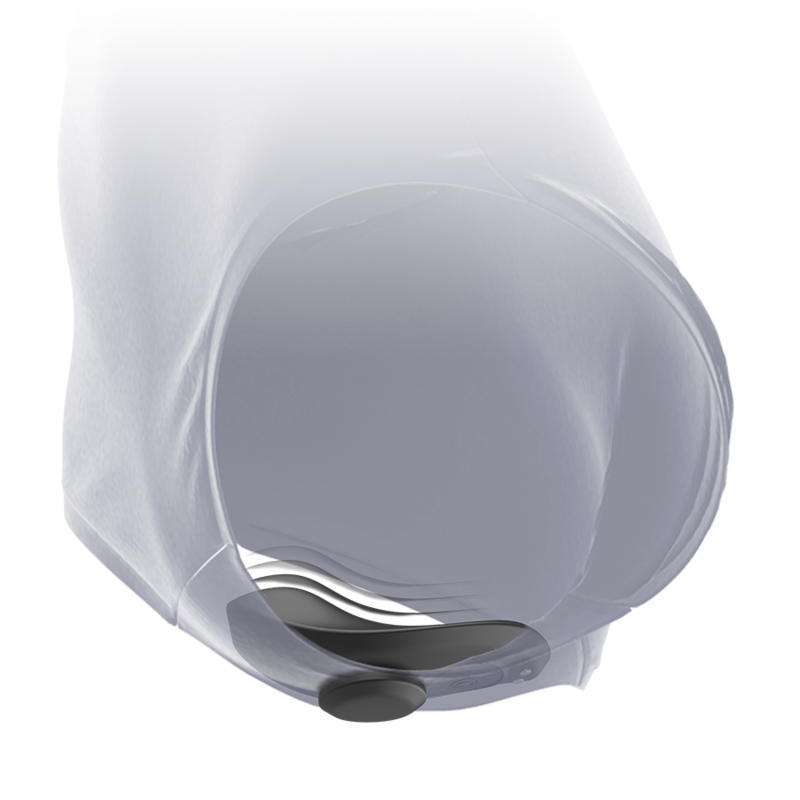 Culotte vibrante rechargeable en silicone noir — BLACK&SILVER
