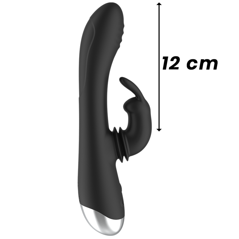 Stimulateur lapin rechargeable en silicone — BLACK&SILVER