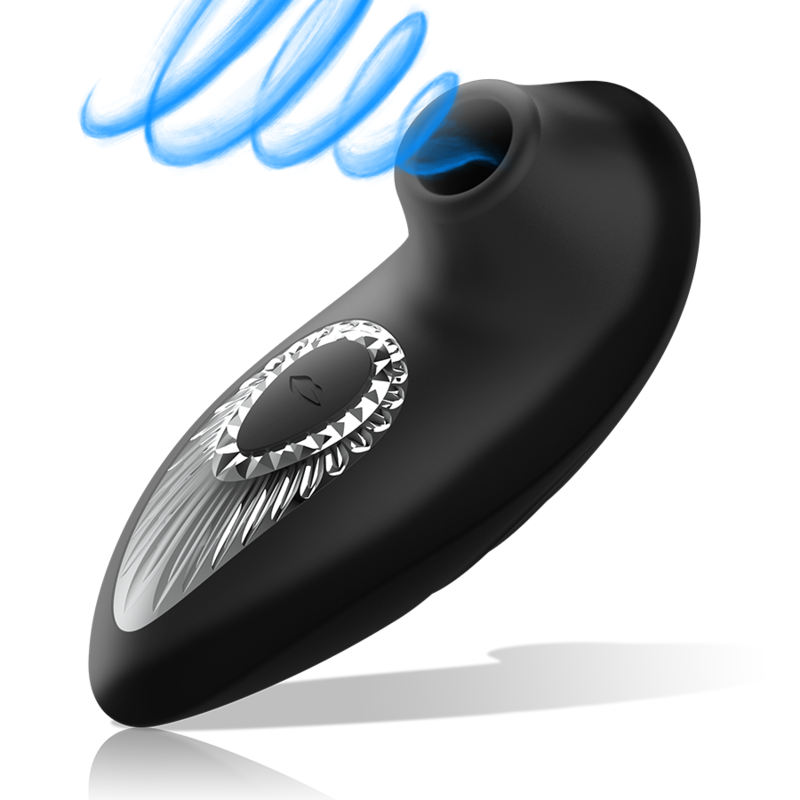Stimulateur clitoridien par aspiration rechargeable — BLACK&SILVER