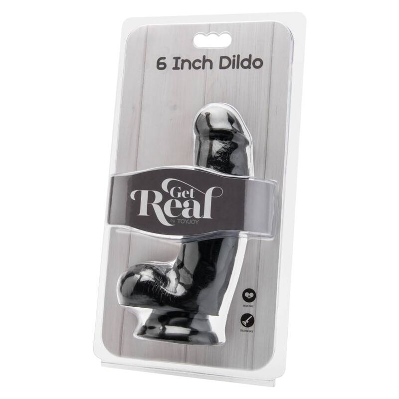 Gode réaliste 12 cm avec boules noires — GET REAL