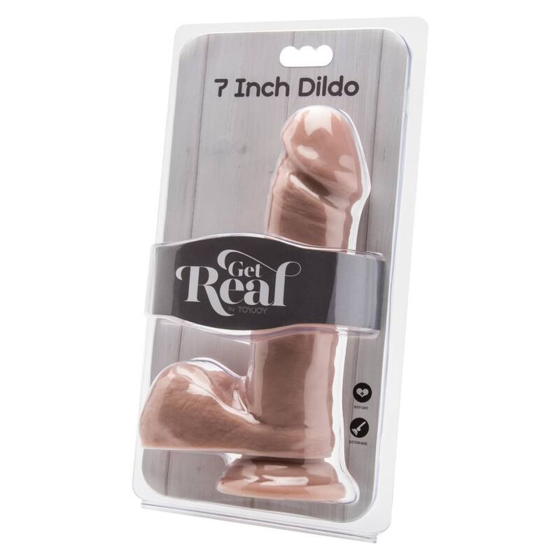 Godemichet réaliste 18 cm à bourses — GET REAL