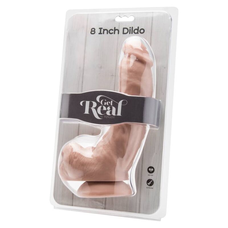 Gode réaliste texturé 20,5 cm avec bourses — GET REAL