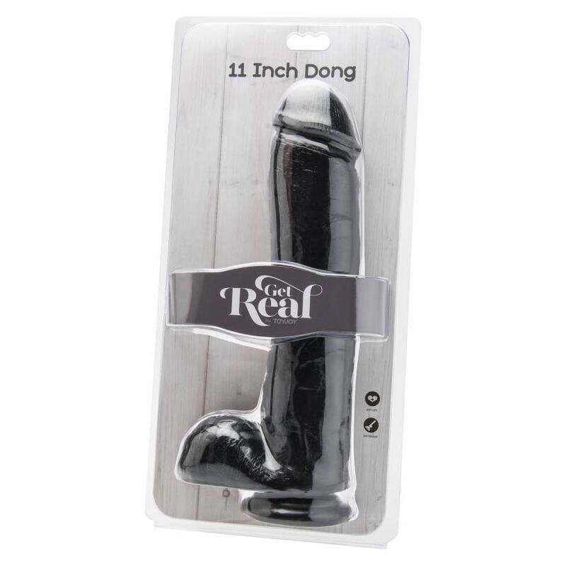 Dildo réaliste 28 cm avec boules — GET REAL