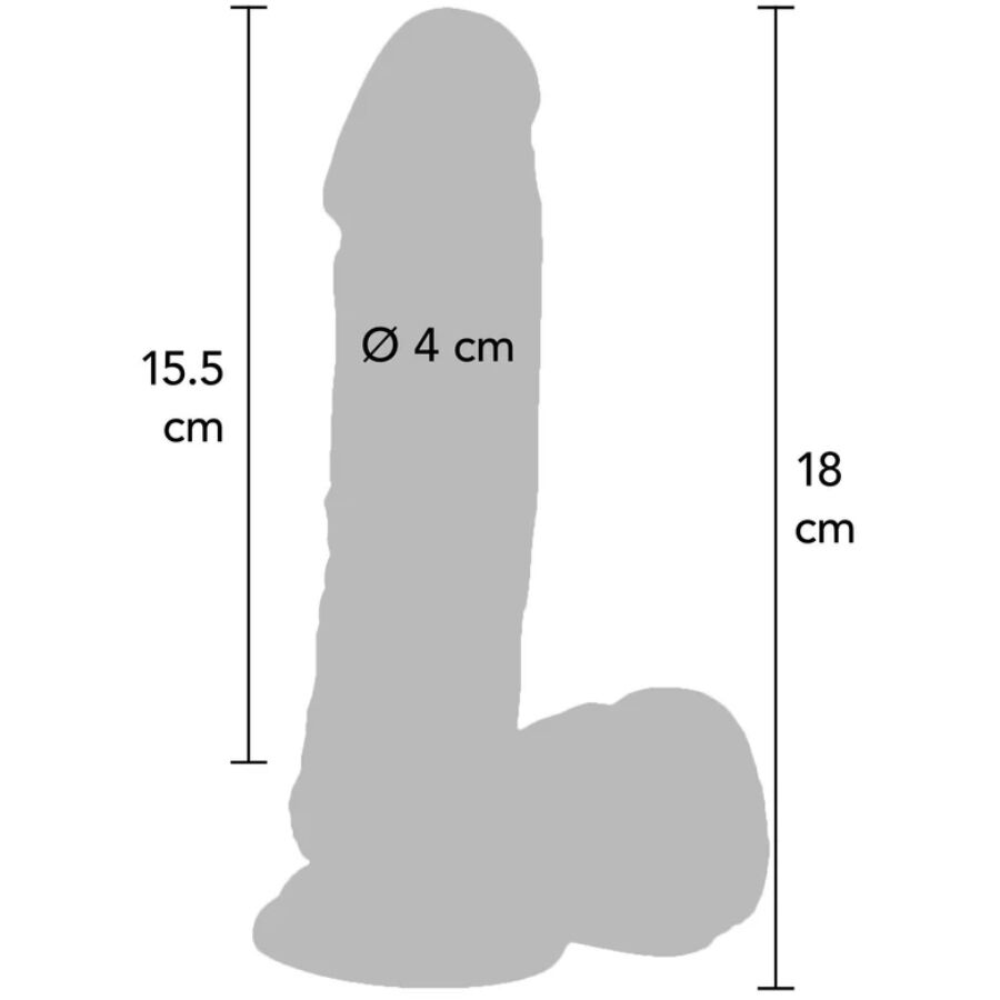 Godemichet vibrant réaliste 18 cm avec billes — GET REAL