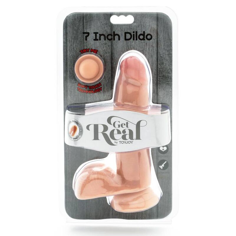 Gode double densité réaliste 12 cm avec bourses — GET REAL