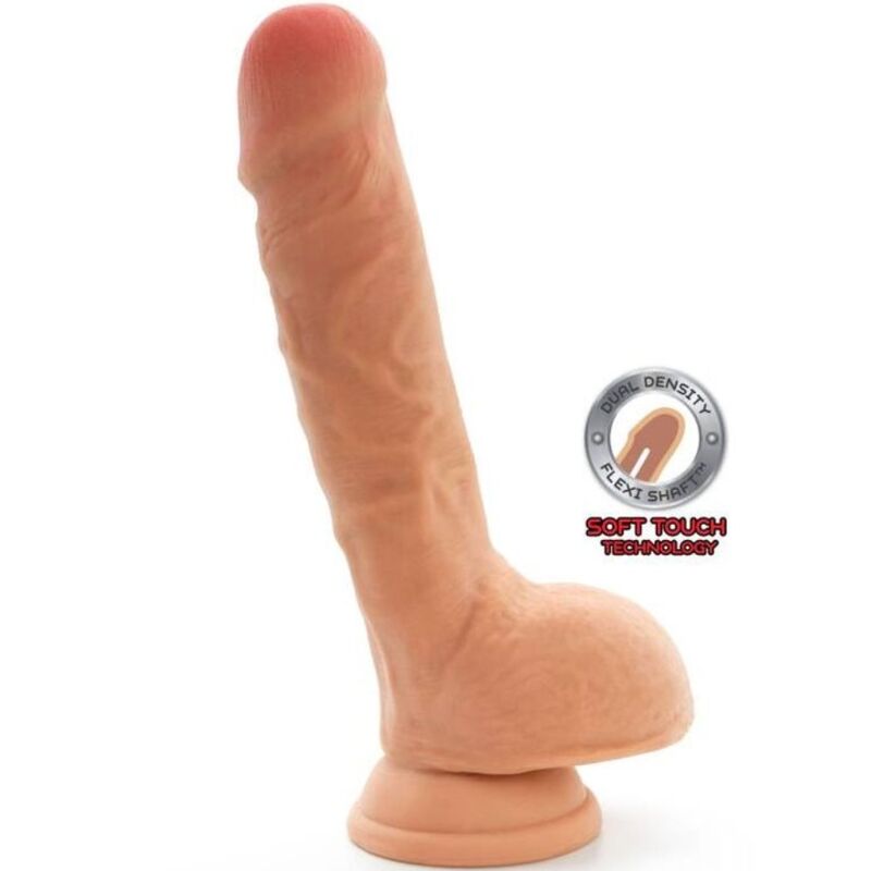 Gode double densité 18 cm avec bourses — GET REAL