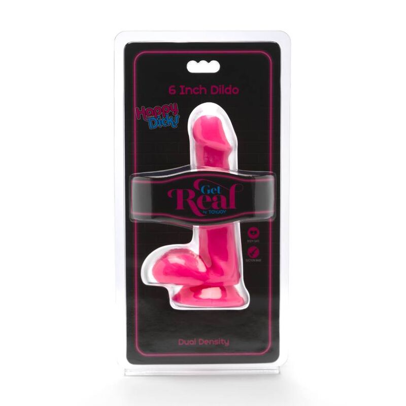 Gode réaliste rose 12 cm avec boules — GET REAL