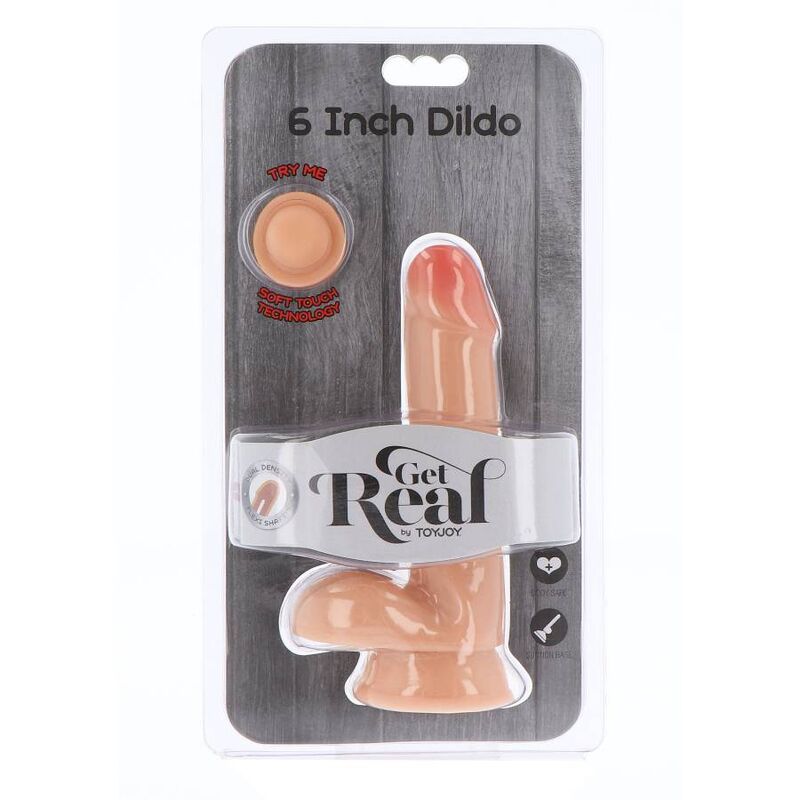 Gode double densité 17 cm avec bourses réalistes — GET REAL