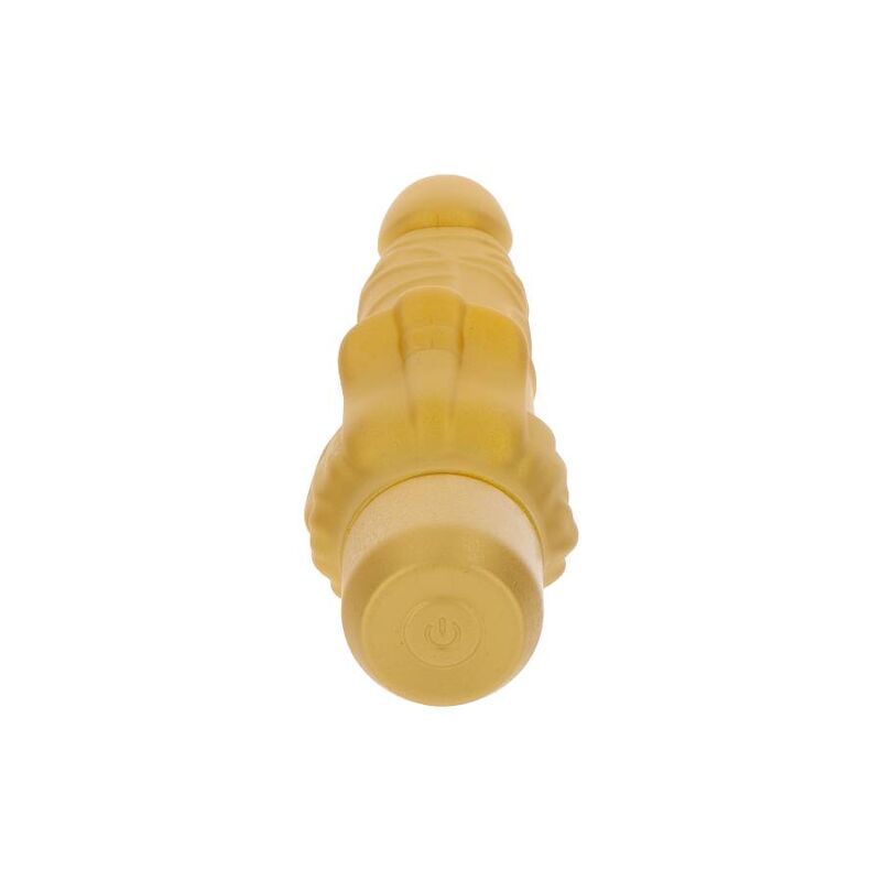 Vibromasseur doré avec stimulateur clitoridien — GET REAL