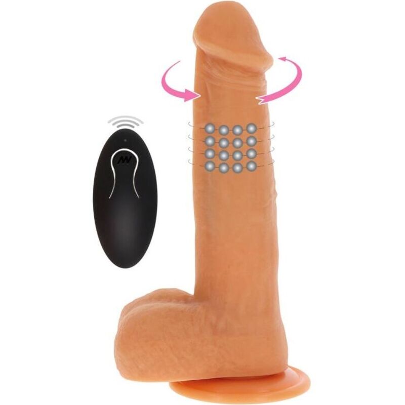 Peau de gode vibrant à billes rotatives — GET REAL